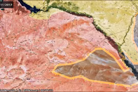 Bản đồ tình hình chiến sự thành phố Deir Ezzor - ảnh South Front