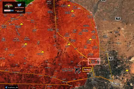 Cao điểm chiến lược Humaymah vừa giải phóng gần sân bay Kuweires, đông Aleppo
