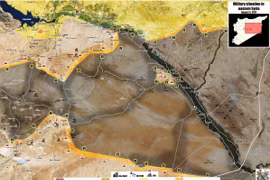 Bản đồ chiến sự phía đông Syria, thị trấn Al-Sukhnah hoàn toàn giải phóng - Ảnh - Masdar News