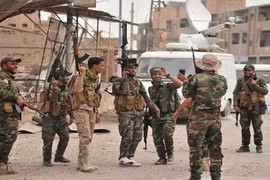 Binh sĩ Vệ binh Cộng hòa trên chiến trường quận Harasta, Đông Ghouta. Ảnh minh họa Muraselon
