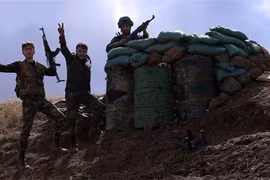 Một điểm chốt hỏa lực quân đội Syria ở sân bay T-4