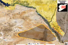 Tình hình chiến trường Deir Ezzor, quân đội Syria tiến công giải phóng 7200 km2 - ảnh Masdar News
