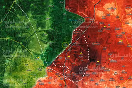 Vùng chiến sự tỉnh Idlib vừa được giải phóng - ảnh Muraselon