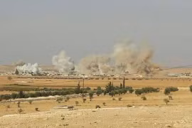 Pháo binh, tên lửa quân đội Syria bắn phá dữ dội khu vực Hama - ảnh minh họa Masdar News