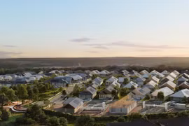Cộng đồng in 3D được công ty ICON và Lennar thực hiện với thiết kế của BIG. Ảnh ArchDaily.
