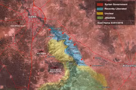 Quân đội Syria đánh chiếm 11 làng, mở thông tuyến đường huyết mạch