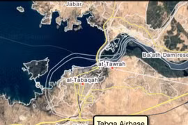 Vị trí sân bay quân sự Tabqa