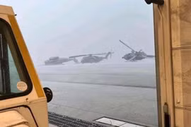 Hậu quả của cơn bão trên căn cứ Hải quân Mỹ. Ảnh USNI News