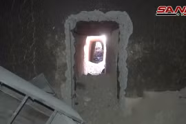 Đường hầm ngầm bí mật ơ Đông Ghouta - ảnh minh họa video SANA