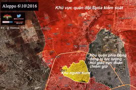Bản đồ chiến sự thành phố Aleppo ngày 06.10.2016