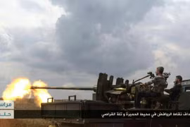 Các binh sĩ Syria chiến đấu trên chiến trường Aleppo