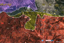Bản đồ chiến sự miền Bắc Latakia, Syria
