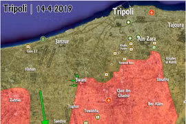 Tình hình chiến sự ở Libya tính đến ngày 14.04.2019 theo bản đồ ISWNews.com