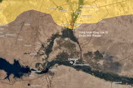 Sơ đồ vị trí chiến đấu của lực lượng SDF ở Syria