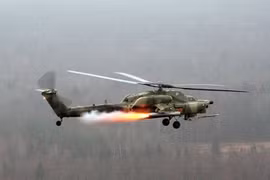 Máy bay trực thăng Mi-28N tấn công mục tiêu khủng bố ở Hama.