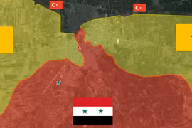 Bản đồ Qamishli, phân bổ lực lượng Syria - Kurd đến 01.05.2016 2016