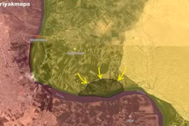 SDF tấn công vào 600m2 cuối cùng của IS trên thung lũng sông Euphrates, Deir Ezzor.