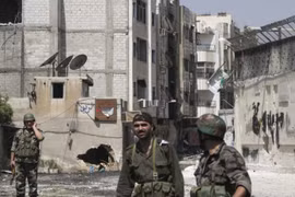 Quân đội Syria sau một trận đánh chống lực lượng Hồi giáo cực đoan