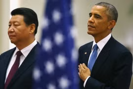 Chủ tịch Trung Quốc Tập Cận Bình và Tổng thống Mỹ Barack Obama. Ảnh: Reuters
