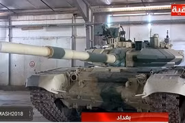 Xe tăng T-90 Nga ở Iraq. Ảnh tài khoản @Kamash2018
