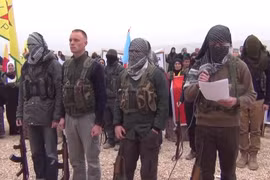 Những du kích quân người Kurd ở Afrin. Ảnh minh họa: Masdar News.