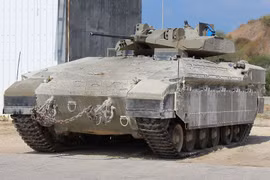 Xe Bộ binh chiến đấu Israel Namer thế hệ mới. Ảnh minh họa video Bộ quốc phòng Israel