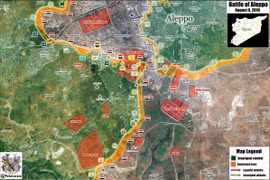 Bản đồ chiến sự Aleppo tính đến ngày 08.08.2016