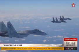 Các máy bay tiêm kích Nga tham gia huấn luyện chiến đấu. Ảnh: TV Zvezda.