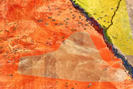 Bản đồ tình hình chiến sự khu vực Deir Ezzor sau chiến thắng của lực lượng Tiger - ảnh Muraselon
