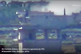 Dân quân người Kurd phóng tên lửa chống tăng ATGM diệt 5 binh sĩ Thổ Nhĩ Kỳ.