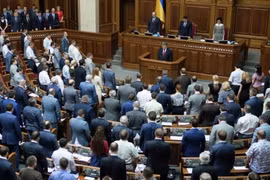 Một phiên họp của Quốc hội Ukraine