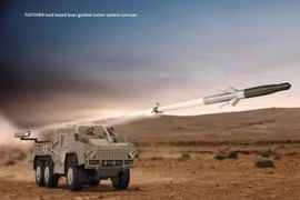 Xe cơ giới lắp hệ thống tên lửa APKWS ảnh defensenews.com