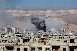 Không quân Syria không kích thị trấn Jobar