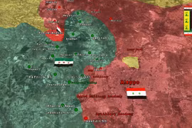 Bản đồ chiến sự tình hình phía Tây Aleppo
