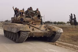 Xe tăng quân đội Syria trên chiến trường Aleppo (ảnh minh họa)