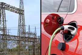EV có thể cung cấp ngược điện cho lưới điện. Ảnh Wired