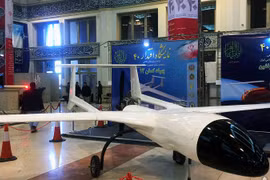 Máy bay không người lái đa nhiệm của Iran. Ảnh: Press TV.