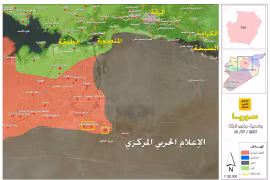 Bản đồ phía nam tỉnh Raqqa, lực lượng Tiger và chiến binh các bộ tộc tham gia tấn công tiêu diệt IS