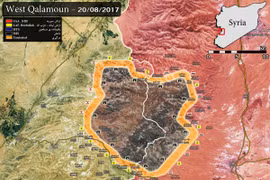 Bản đồ tình hình chiến trường khu vực biên giới Syria - Lebanon - ảnh South Front
