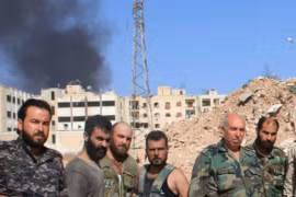 Các binh sĩ quân đội Syria trên chiến trường Aleppo
