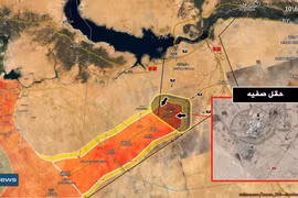 Bản đồ chiến sự tại tỉnh Raqqa