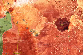 Vùng đất Suwayda, nơi nhóm IS co cụm lại sau khi thất bại ở ngoại ô Damascus. Anh minh họa Muraselon