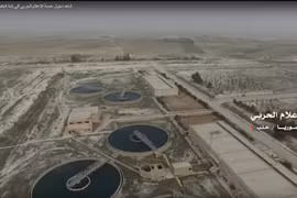 Trạm lọc nước trên vùng nông thôn phía đông Aleppo