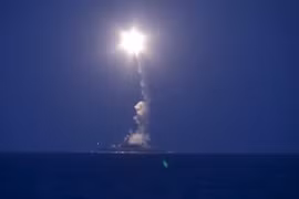 Hải quân Nga phóng tên lửa Kalibr vào IS trên chiến trường Syria, - ảnh minh họa Bộ quốc phòng Nga