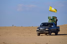 Chiến binh người Kurd trên vùng lãnh thổ Afrin, Aleppo