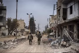 Các binh sĩ Syria trong khu vực al-Lairamoun Bắc Aleppo