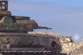 Xe phòng không Shilka gắn thiết bị Sarab-1 chống tên lửa ATGM chiến đấu ở Latakia