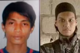 Muhamad Jedi, trái, và Mohd Anwar, hai công dân Malaysia được cho là tham gia một video hành quyết con tin tại Syria tháng trước. (Ảnh: CNA)