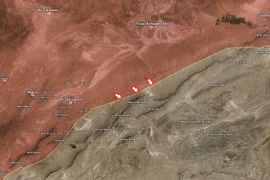Quân đội Syria tấn công vào vùng sa mạc giữa Syria, gần Al-Qaryatayn