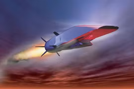 Máy bay không người lái tốc độ siêu thanh Boeing X-51 WaveRider. Ảnh: Popular Mechanics.